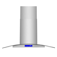 COS-668ICS900 36 in. Lumin Collection 380 CFM Ducted Island Range Hood, Soft Touch Controls, LED Lights, Stainless Steel