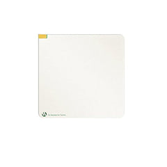 A white notepad with a vibrant yellow border outlining it.