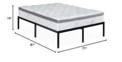 King 16 Inch High Heavy Duty Metal Platform Bed Frame