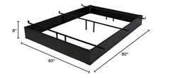 Queen Hotel Style Metal Bed Base in Espresso 7.5 Inch H