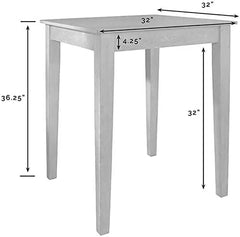 Crosley Furniture Counter Height Wood Pub Table for Bar and Dining, Black