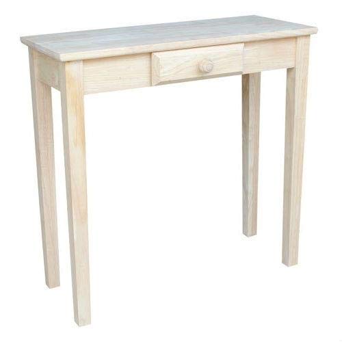 A small table with a top drawer, ideal for organizing items in limited spaces