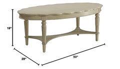 Fordon Oval Coffee Table in Antique White