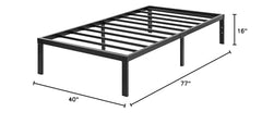 Twin 16 Inch Heavy Duty Metal Bed Frame 3000 lbs Cap