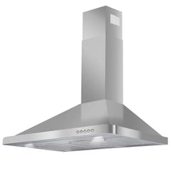 COS-63190 36 in. Vista Collection 380 CFM Ducted Wall Mount Range Hood, Button Controls, LED Lights, Stainless Steel