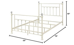 Comet Metal Frame Full Bed in White