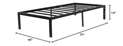 Fast Furnishings Twin Modern Black Metal Bed Frame