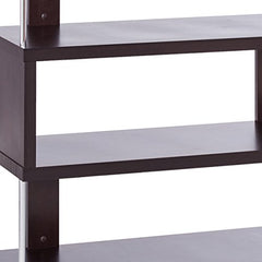 Barnes 6-Shelf Modern Bookcase, Dark Brown