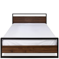 Fast Furnishings Modern FarmHome Queen Metal Wood Bed
