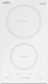 12" 2 zone Electric Cooktop. 208-240V Induction Cooktop, ADA Compliant, White- SINC2B231W