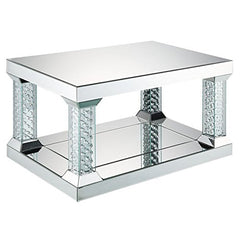 Coffee Table, Mirrored and Faux Crystals