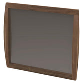 Tahoe Rectangle Wood Frame Wall Mirror in Brown