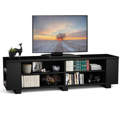 Modern Black Wood Entertainment Center for up to 60inch TV