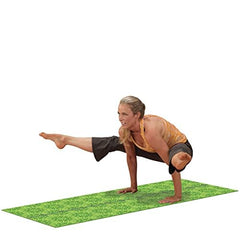6mm Thick Non-Slip Yoga Mat for Home Workout, Pilates and Exercise, Lightweight & Portable with Comfortable Support for All Level, Green