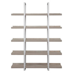 K103 Contemporary Open Bookcase with 5 Shelves in Gray