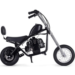 MotoTec 49cc Gas Mini Chopper V2, Pull Start Engine, 23 Mile Range, Black