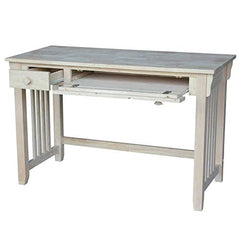 Fast Furnishings Unfinished Wood Computer Desk w/ Tray