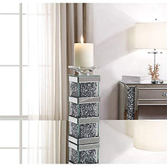 Noralie Accent Candleholder in Mirrored and Faux Diamonds