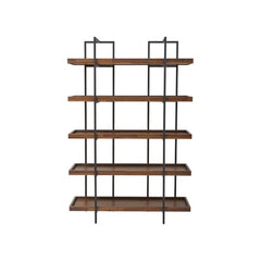 Rustic Distressed Etagere Bookcase 49x75x15 Inches