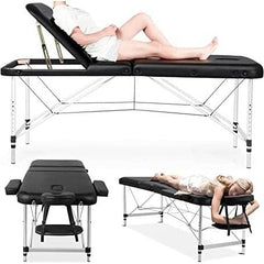 Fast Furnishings Black Extra Wide Portable Massage Table
