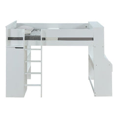 Ragna Wooden Frame Loft Bed in White