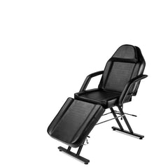 Black Adjustable Massage Bed Salon Chair w/ Stool