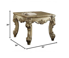 Vendome II End Table  Gold Patina & Bone
