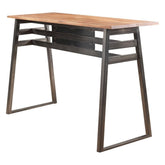 Scarus Bar Table in Natural and Gunmetal