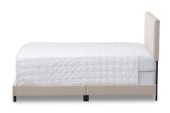 Brookfield Modern and Contemporary Beige Fabric Upholstered Grid-tufting Full Size Bed
