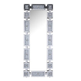 Noralie Wall Mirror in Mirrored and Faux Diamonds