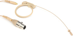 A close-up of a microphone and its cable, showcasing the microphone's mesh head and connector.