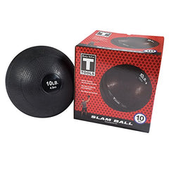 (BSTHB10) Dead Weight Slam Balls, Sand Fill Weighted Ball for Strength & Conditioning Training, Weights Loss, Wall Ball Workouts, Versatile Fitness Exercise Equipment - Black, 10lb