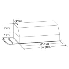 INX2630SQB-700-3 Insert Range Hood, 30-Inch, Stainless Steel