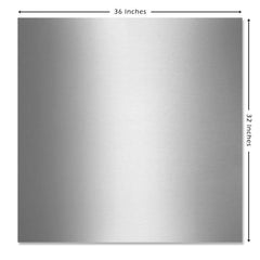 36 x 32-inch Stainless Steel Backsplash Panel