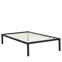 Twin Heavy Duty Metal Bed Frame w/ Wooden Slats