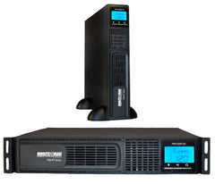 A side-by-side view of two UPS battery-powered inverters, illustrating their similar structure and functionality.