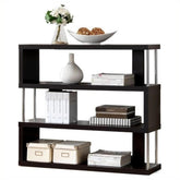 3-Shelf, Dark Brown Barnes Modern Bookcase