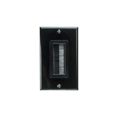 A black wall plate set on a white background, showcasing a modern aesthetic with a clear color contrast.