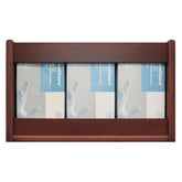3-Pocket Rectangle Glove/Tissue Box Holder, Mahogany
