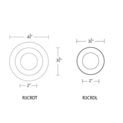 WAC R3CRDT-WT Oculux 3.5 Inch LED Round Open Reflector Trim, White