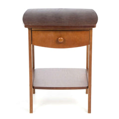 Walnut Wood Finish 1-Drawer Bedroom Nightstand