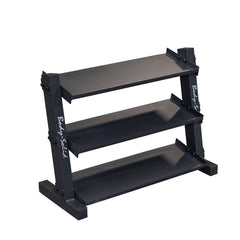(GDR34B) 3-Tier Dumbbell Rack Storage for 12 Pairs Neoprene/Vinyl Dumbbells 1-15 lbs, Dumbell Weight Rack Stand Only, Commercial and Home Gym Strength Training Organizer
