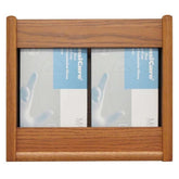 2-Pocket Rectangle Glove/Tissue Box Holder, Medium Oak