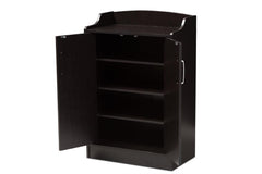 Verdell Modern and Contemporary Wenge Brown Finished Shoe Cabinet