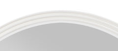 Carena Wooden Frame Round Mirror in White