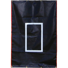 Heavy Duty Dual Use 4' x 6' Black Vinyl Baseball Softball Batting Cage Backstop Net Protector and Pitcher Target Training Aid