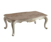 Chantelle Coffee Table with Marble Top, Pearl