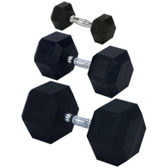 Champion Barbell 25 lbs. Rubber Encased Solid Hex Dumbell (1 dumbell)