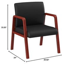 Guest Chair, Black/Mahogany