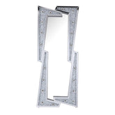Noralie Wall Mirror in Mirrored and Faux Diamonds